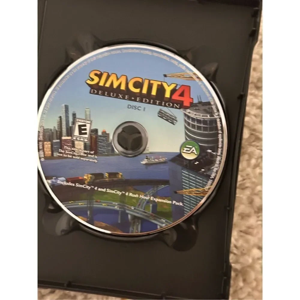 Nice 2008 The SimCity Box - PC - 4 Disk Set Used Condition